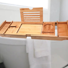 Load image into Gallery viewer, BATH TRAY - Extendable Bamboo
