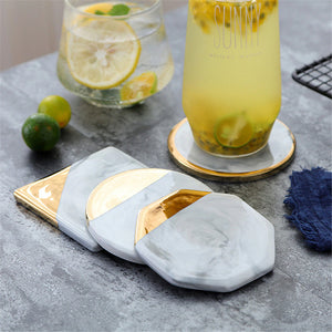 MARBLE GOLD COASTERS