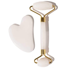 Load image into Gallery viewer, DIVINE DUO™ - White Jade - Facial Roller + Gua Sha Stone
